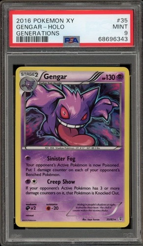 Pokemon Gengar XY Generations Holo Rare #35 PSA 9 Mint