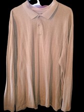 Covington Men's Extra Large Long Sleeve Polo Oat Color
