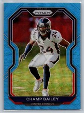 2020 Panini Prizm Blue Wave Prizm 034/199 Champ Bailey #119 HOF Denver Broncos