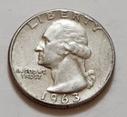 1963 Washington Quarter 90% Silver       (X014)