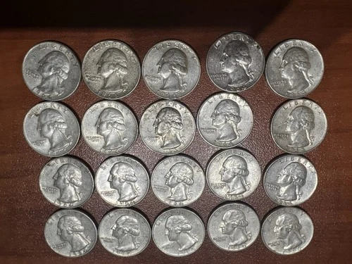 20 Washington '64- P  Silver Quarters (Very Nice) Circulated -Buy the Best-Lot A