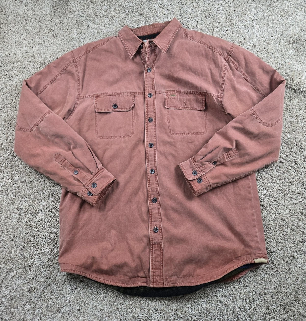 The Territory Ahead Shirt Jacket XLT Red Canvas Blanket Lined Southwestern