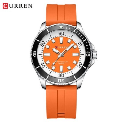 CURREN Men Watch Luminous Silicone Wristwatch Fashion Outdoor Boys Sport Watches