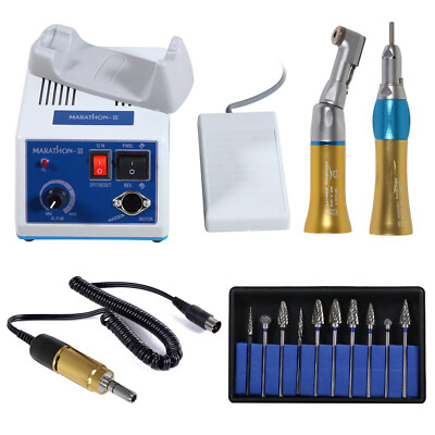 Dental lab Marathon 35KRPM Micro Motor N3+ Straight & Contra Angle Handpiece