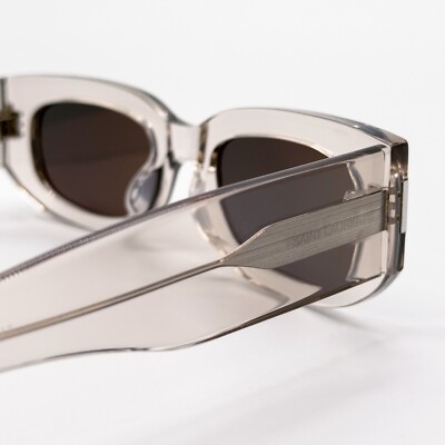 NEW SAINT LAURENT SL697 003 CLEAR GRAY UNISEX SUNGLASSES  display picture 3