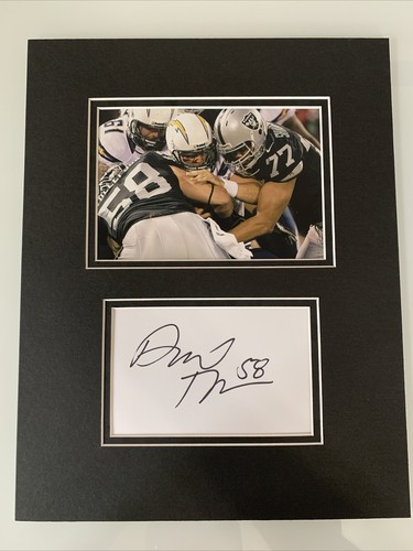 OAKLAND RAIDERS DAVE TOLLEFSON signed handsigniertes Passepartout Foto mit Schnitt 11"x14"  - Bild 1 von 2