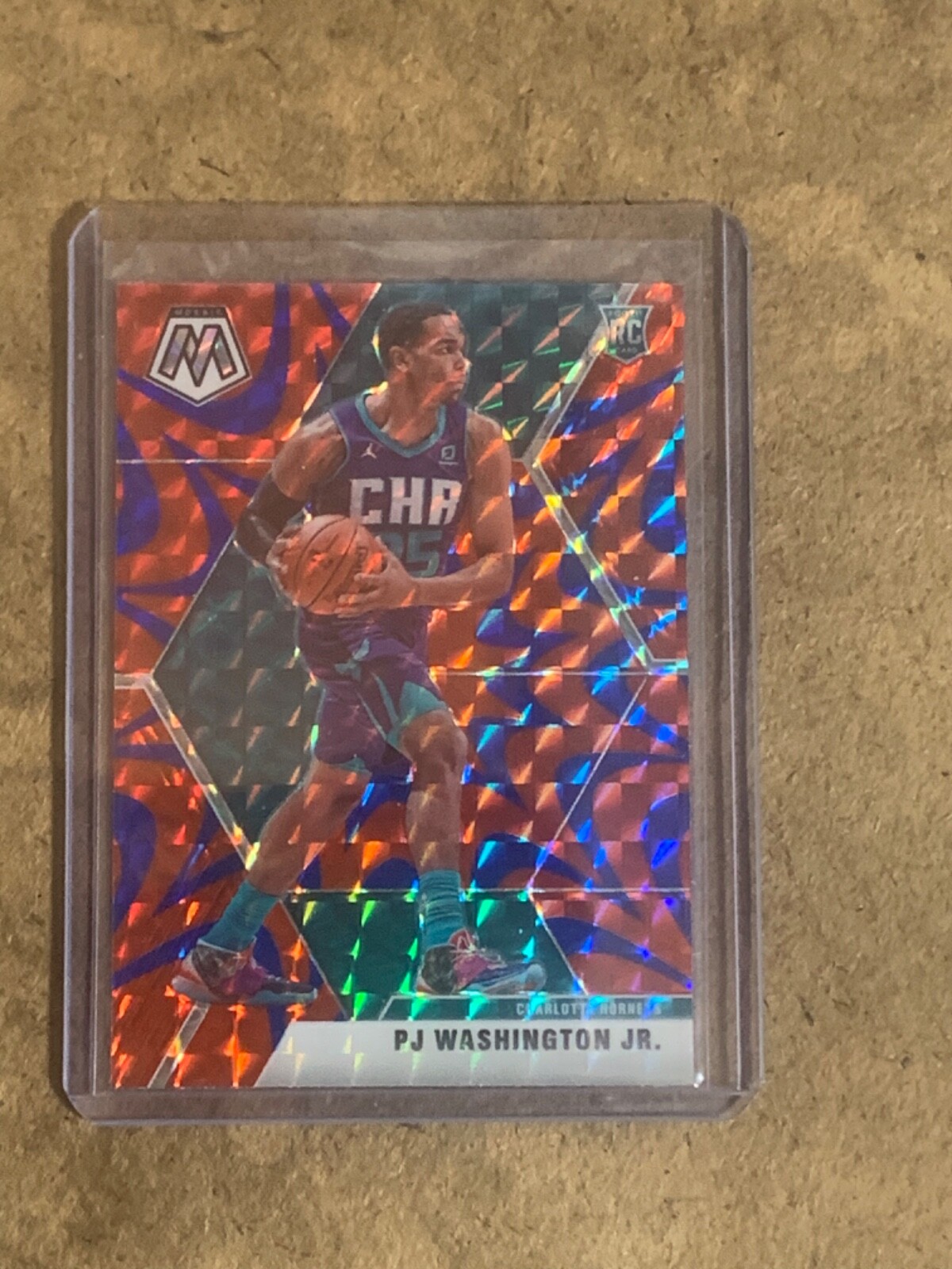 PJ Washington Jr. 2019-20 Panini Mosaic Blue Red Reactive Prizm RC #213