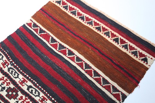 Vintage Turkish Kilim, Bohemian Handwoven Tribal Striped designHome Decor Kilim - Picture 7 of 11