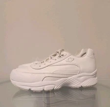 Apex X826 Womens Sneakers 9.5 M White Leather Walking Shoes With Surefit Insoles