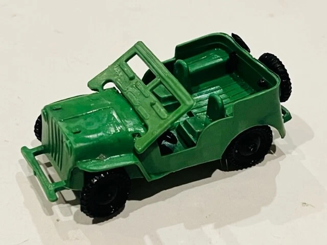 Ejército Hombres Juguete Soldados Plástico Figuras Militares Lote De Colección Marx Jeep con Parabrisas Foto 2 de 4