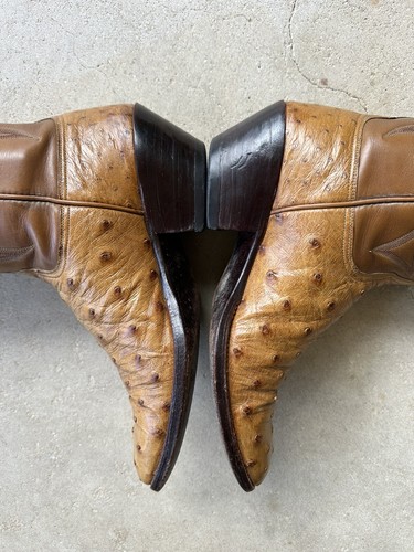 Little’s San Antonio Texas Full Quill Ostrich Exotic Leather Western Boots Vintage - Bild 11 von 23