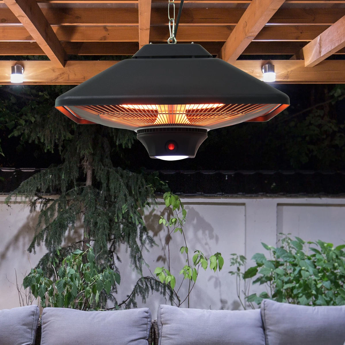 Electric Hanging Heater LED Ceiling Halogen 2000w Patio Garden Aluminum  Tent | eBay