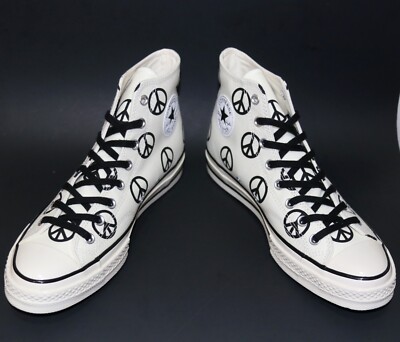 Converse PEACE ICON Chuck 70 Unisex High Top Shoe, White