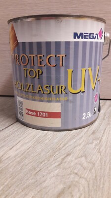 20 /L Mega Protect Holzlasur UV Plus Dickschichtlasur 2,5L Holz-Schutz (A92)
