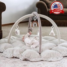 Alfombra de juegos para gimnasio de bebé con 6 juguetes para el desarrollo.neuvo