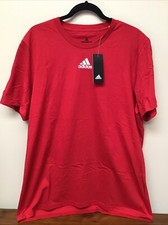 NEW Adidas Men's XL Hob Amplifier Short Sleeve Sportswear Cotton Red T-Shirt NWT