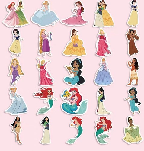 50 Cute Princess Cool Vinyl Decal Graffiti Stickers INS Skate Laptop Guitar NEW - Picture 4 of 10