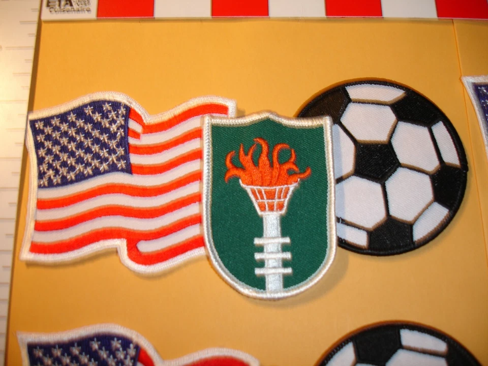 USA Flag with Soccer patch collection 8 total patches - Image 3 of 4
