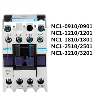 AC Contactor Electrical 9A 12A 18A 25A 32A 220V 380V Din Rail Mount 2Phase 3Pole