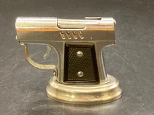 Vintage Continental Gun Table Lighter with Stand, New York