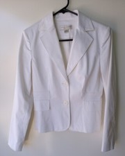 CASUAL CORNER Women's White Blazer Size 2