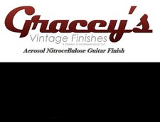 -Black - Gracey's Vintage Finishes Nitrocellulose Guitar Lacquer Aerosol.