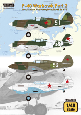 MW22 WOLFPACK WD48016 P-40 WARHAWK PART.2 - LEND-LEASE WARHAWK AND TOMAHAWK IN V