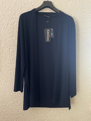 KIM&CO Cardigan (Deluxe) Brazil Knit Jersey Marine Blau Gr. S NEU 99  s.TEXT
