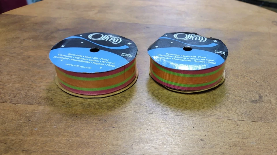 Mixed Lot Of Ribbons Multicolor Paisley Striped Polka Dot Adhesive Paper - Image 4 of 4