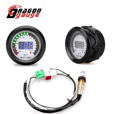 2'' 52mm LED Digital Racing Air Fuel Ratio Gauge With Narrowband O2 Oxygen Sensor