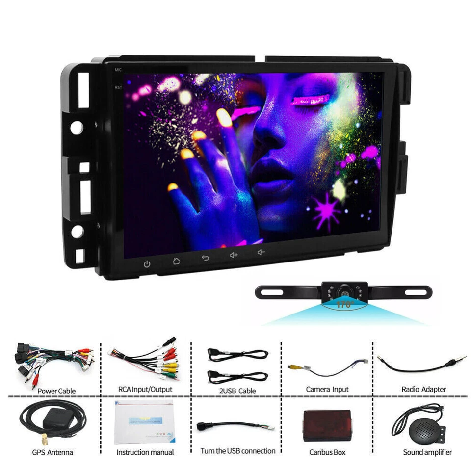 8" CarPlay For 2007-2013 Chevrolet Silverado Android Radio Stereo DSP AHD - Image 3 of 4