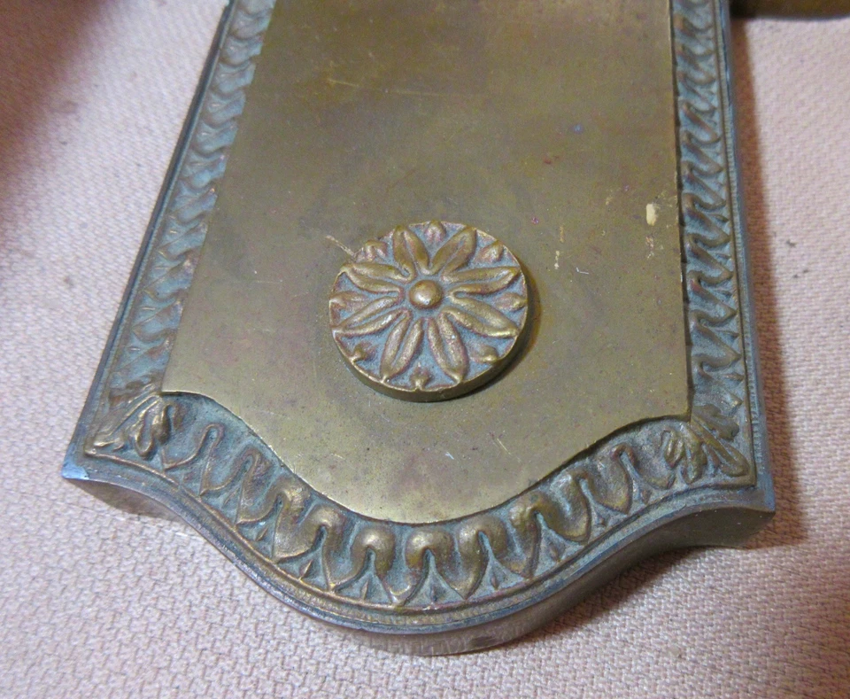 gran accesorio de pared eléctrico antiguo ornamentado imperio neoclásico latón dorado Foto 3 de 4