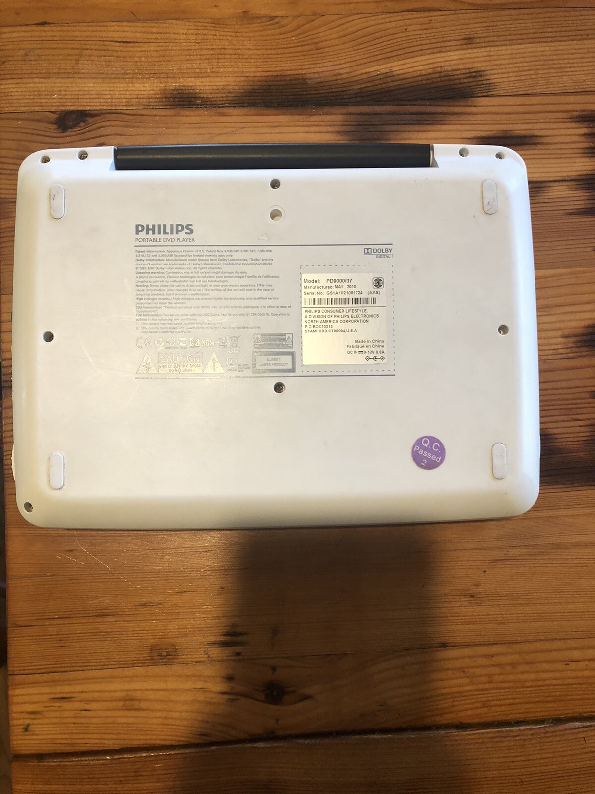 Philips PD9000/37 9" LCD Portable DVD Player Black And White eBay