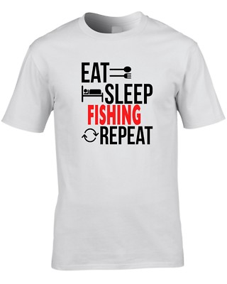 Angelspieler T-Shirt Essen Schlafen Wiederholen Geschenkidee Geschenk Angler Fischer Fisch