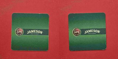 Jameson grün, rotes Logo Brauerei Bierdeckel Coaster Beermat