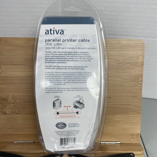 Activa Parallel Printer Cable Item 828-530 DB25 Windows Compatible - Picture 2 of 2