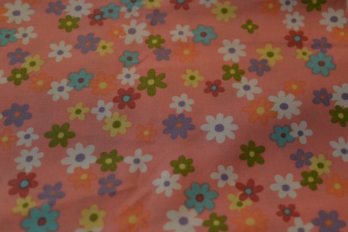 3 yds pink floral quilting fabric Arrin Turnmire for Moda #14008 Happy Go Retro