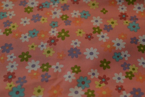 3 yds pink floral quilting fabric Arrin Turnmire for Moda #14008 Happy Go Retro - Picture 1 of 5