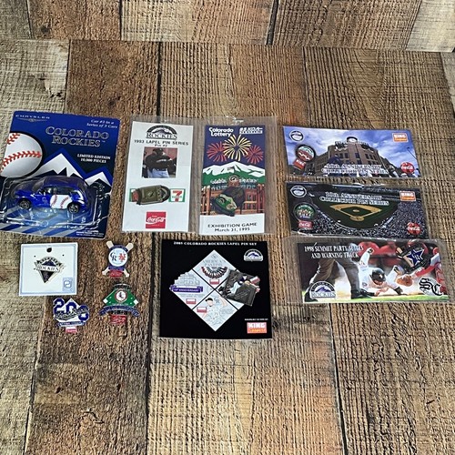 Vintage Colorado Rockies Baseball Coca Cola Lapel Hat Pin Car Lot of 10
