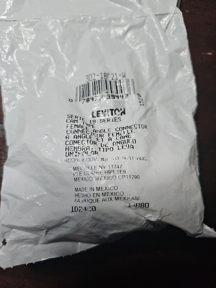 Leviton 18 Series Female Angle Connector #2 To 4/0 AMG - Image 2 of 2