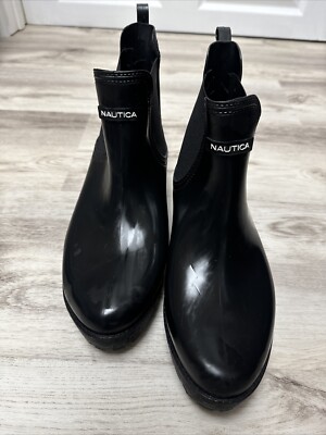 Nautica Boots Size 10 Waterproof PullOn Chelsea Rain Bootie