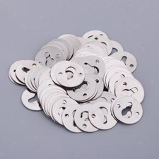 100x Keyhole Hanger Round Metal Recessed Insert Plates/ Picture Photo