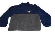 Disney Store Mickey Mouse 1/4 Zip Pullover Fleece Jacket Large L Vintage