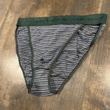 Vintage VICTORIA'S SECRET Signature Waistband Striped Hi Cut R o 1999 Med