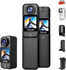 Pocket Action Video Camera 4K 20MP 30m Waterproof Touchscreen Body Camera