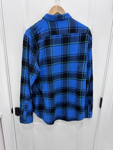 The Rail Flannel Long Sleeve XL Blue Green Plaid Button Up 💙 - Picture 4 of 6