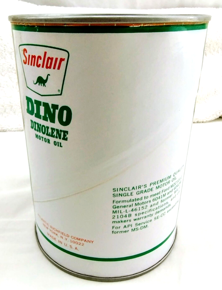 Sinclair アメリカンオイル缶 Empty Vintage Sinclair Opaline Motor Oil Can W/ Dinosaur | eBay