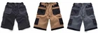 Mens StandSafe Multipocket Heavy Duty Durable Contrast Work Cargo Combat Shorts