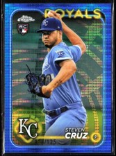 2024 Topps Chrome - Steven Cruz #187 Blue Sonar Refractor /150 Color Match (RC)