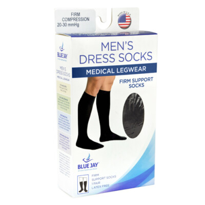 Blue Jay Men's Firm Support Dress Socks, 20-30 mmHg | eBay